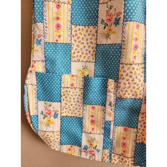Vintage Retro Housewife Sleeveless Clothespin Shirt Floral 12 M Ship N Shore - Picture 3 of 11